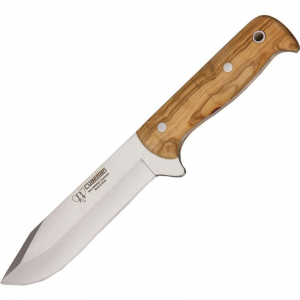 Cudeman 119L Hunter Olive Wood Fixed Blade Knife