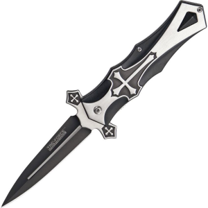 Tac Force 817BK Celtic Cross Linerlock Fixed Blade Knife with Black Composition Handle