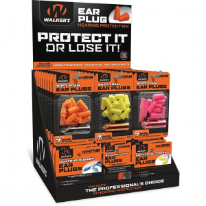 Walkers Game Ears 01466 Ear Plug Display 58 Assorted with Aluminum Carry Canister