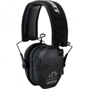 Walkers Game Ears 01302 Black Razor Slim Electronic Muff with Adjustable Headband
