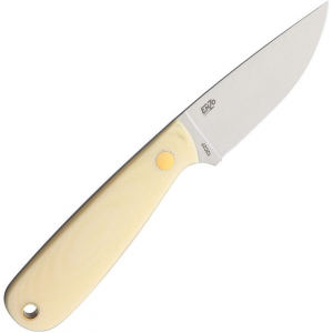 EnZo 9808 Necker 70 Fixed Blade Knife with Antique Ivory Smooth Micarta Handle