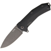 Lion Steel TKURBBK KUR Black Stonewash Drop Point Linerlock Folding Pocket Knife