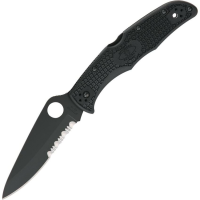 Spyderco 10PSBBK Endura 4 Part Serrated Blade Lockback Folding Pocket Knife