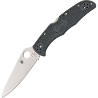 Spyderco 10FPGY Endura 4 Lockback Folding Pocket Knife with Vibrant Gray Fiberglass Reinforced Nylon Handles