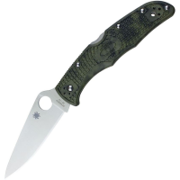 Spyderco 10ZFPGR Endura Zome Lockback Folding Satin Finish Pocket Knife with Green FRN Handle