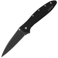 Kershaw 1660CKT Leek Assisted Opening Framelock Folding Pocket Knife with Black Tungsten DLC Coated 420 Stainless Handles