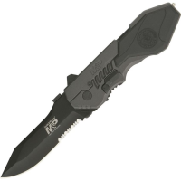 Smith & Wesson MP4LS M&P Large Assisted Opening Part Serrated Linerlock Folding Pocket Knife