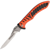 Havalon 60ARHO Forge Linerlock Folding Pocket Stainless Blade Knife with Orange and Black Handles