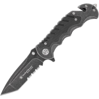 Smith & Wesson BG10S Border Guard Part Serrated Tanto Point Linerlock Folding Pocket Knife