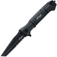 Walther 50716 Bttk Tac Tanto Part Serrated Tanto Folding Pocket Knife with Black Handle