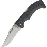 Lansky KN030 Easy Grip Part Serrated Blade Lockback Folding Pocket Knife