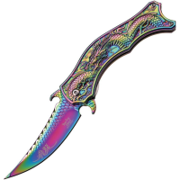Dark Side 019RB Dragon Spectrum Assisted Opening Linerlock Folding Pocket Knife