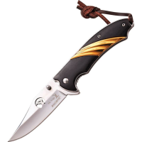 Elk Ridge A540GW Wood Assisted Opening Clip Point Linerlock Folding Pocket Knife