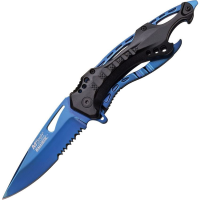 MTech A705BL Assisted Opening Part Serrated Linerlock Folding Pocket Knife