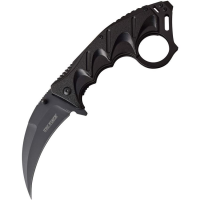 Tac Force 957BK Assisted Opening Karambit Linerlock Folding Pocket Knife with Black Aluminum Handle
