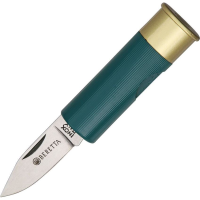 Beretta 70GR Shotshell Green Linerlock Folding Pocket Knife