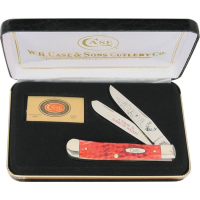 Case 107R American Wildlife Deer Trapper Folding Knife with Red Pick Bone Handle