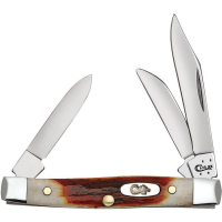 Case 09449 Small Stockman Folding Pocket Knife with Red Stag Handle