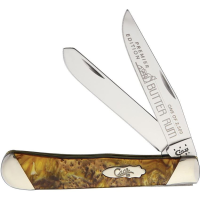 Case 9254BR Trapper Folding Pocket Knife with Butter Rum Corelon Handle