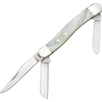 Case 9318WP Medium Stockman Folding Pocket Knife with White Pearl Corelon Handle