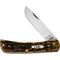 Case 00245 Sod Buster Jr Folding Pocket Knife with Peach Seed jigged Bone Handle
