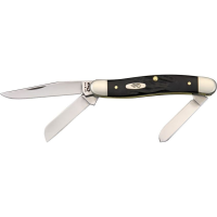Case 18222 Medium Stockman Foldig Pocket Knife with Black Synthetic Handle