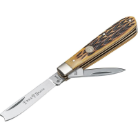 Boker 110743 Razor Jack Brown Bone Folding Pocket Knife with Brown Handle