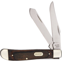 Buck 382BRW Trapper Folding Pocket Knife with Wood Grain Handle