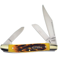 Frost CAL112 Stockman Caliber Sagebrush Folding Pocket Knife with Jigged Bone Handle