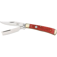Rough Rider 274 Razor Trapper Folding Pocket Knife with Red Bone Handle
