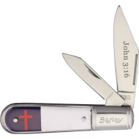 Novelty 284 Christan Flag Barlow Folding Pocket Knife with Stainless Construction Blade