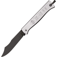 Douk-Douk 829GM Le Tiki Folder Pocket Knife Carbon Steel Blade with Silver Finish Folded Steel Handle