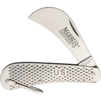 Marbles 409 Hawkbill Folding Pocket Knife with Textured Stainless Handle
