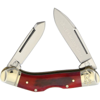 Rough Rider 1661 Lockback Folding Knife with Black Cherry Smooth Bone Handle