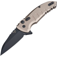 Hogue 24167 X1 Microflip Button Lock Knife with Dark Earth Matte Finish Aluminum Handle