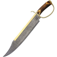 Rough Rider 1942 Gold Star Bowie Knife with Brown Bone Handle