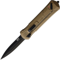 Smith & Wesson 1084315 OTF Assisted Black Folding Knife Tan Handles