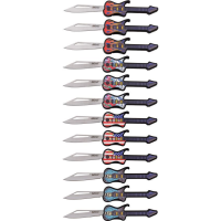 MTech 1038POP Guitar shaped Framelock Assortment with Aluminum Handle - 12 Pieces