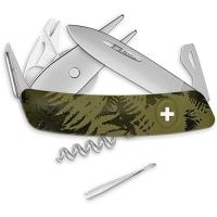 Swiza Pocket 902050 TT05 Tick Multi-Tool Knife with Olive Fern Synthetic Handle
