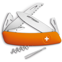 Swiza Pocket 501060 D05 Swiss Pocket Multi-Tool Knife with Orange Synthetic Handle