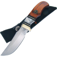 Frost OC157 Ocoee River Small Bowie Knife With Imitation Pearl & Brown Wood Handle