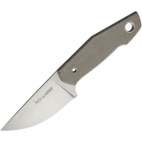 Viper 4009CV KOI Fixed Bohler Stone Washed Blade Knife with Green Canvas Micarta Handle