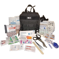 Elite First Aid Kits 184BK Black GP IFAK Level 1 Kit Black with Nylon Construction