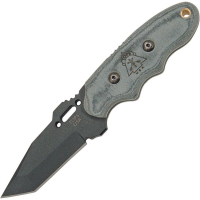 TOPS 203 Covert Anti Terrorism Carbon Fixed Blade Knife Black Handles