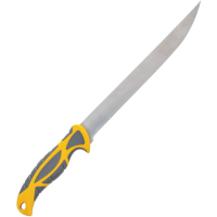 Smith's Sharpeners 51056 Regal River Fillet 9in Satin Fixed Blade Knife Gray/Yellow Handles