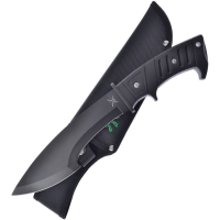 Frost TX25B FTX25B Bowie Black Fixed Blade Knife Black Handles