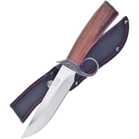 Frost SHP142WW Bowie Satin Fixed Blade Knife Walnut Handles