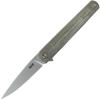 MKM L01GCT Flame Drop Point Framelock Knife Green Handles