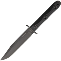 Ek 45 Model 5 Bowie Black Fixed Blade Knife Black Handles