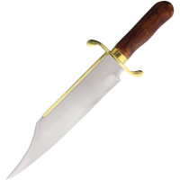 Windlass 400884 Primitive Bowie Mirror Fixed Blade Knife Brownwood Handles